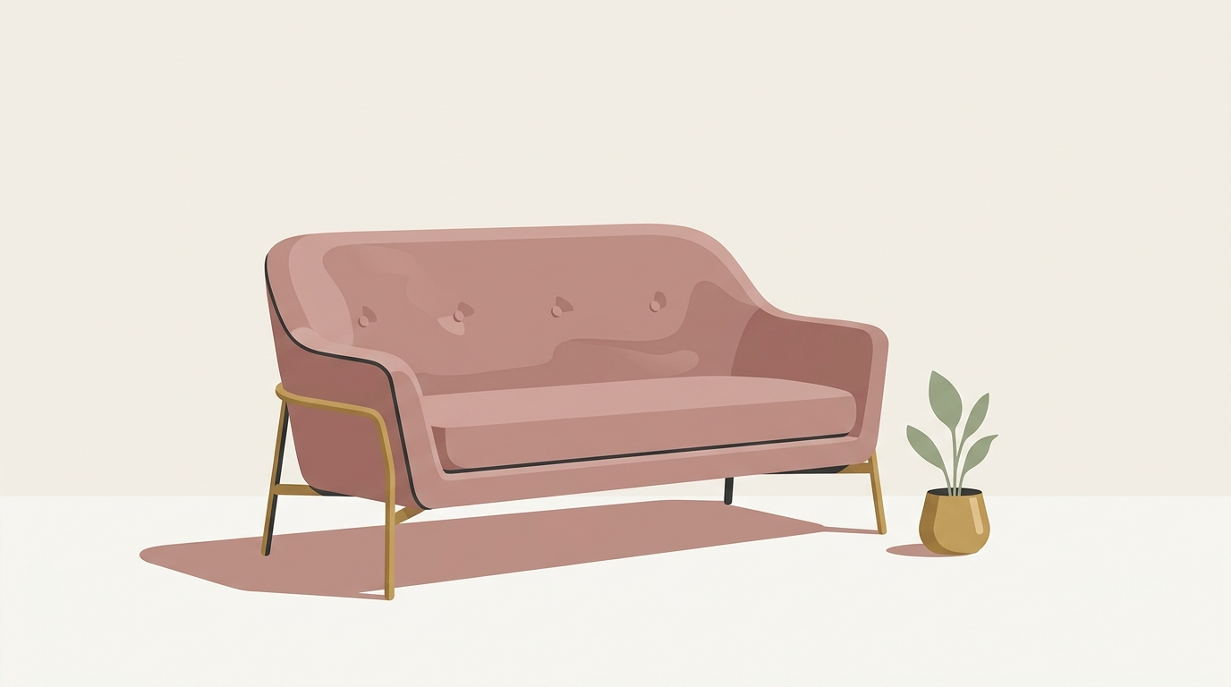 Vintage velvet settee
